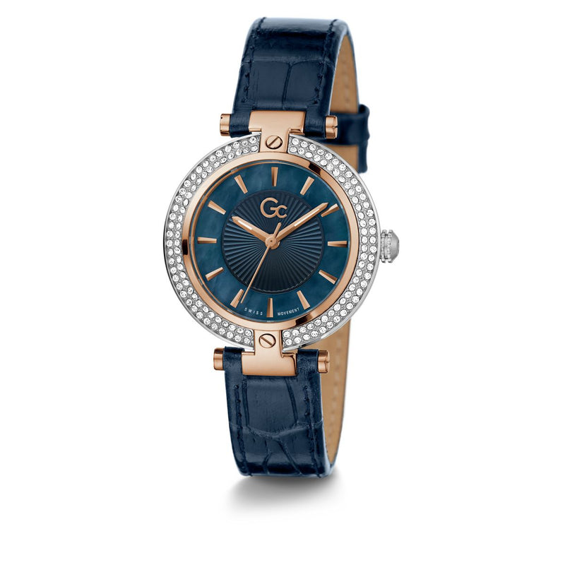 Gc Sport Chic Blue Round Dial Quartz Women Watch - Guess Collection Watch Gc