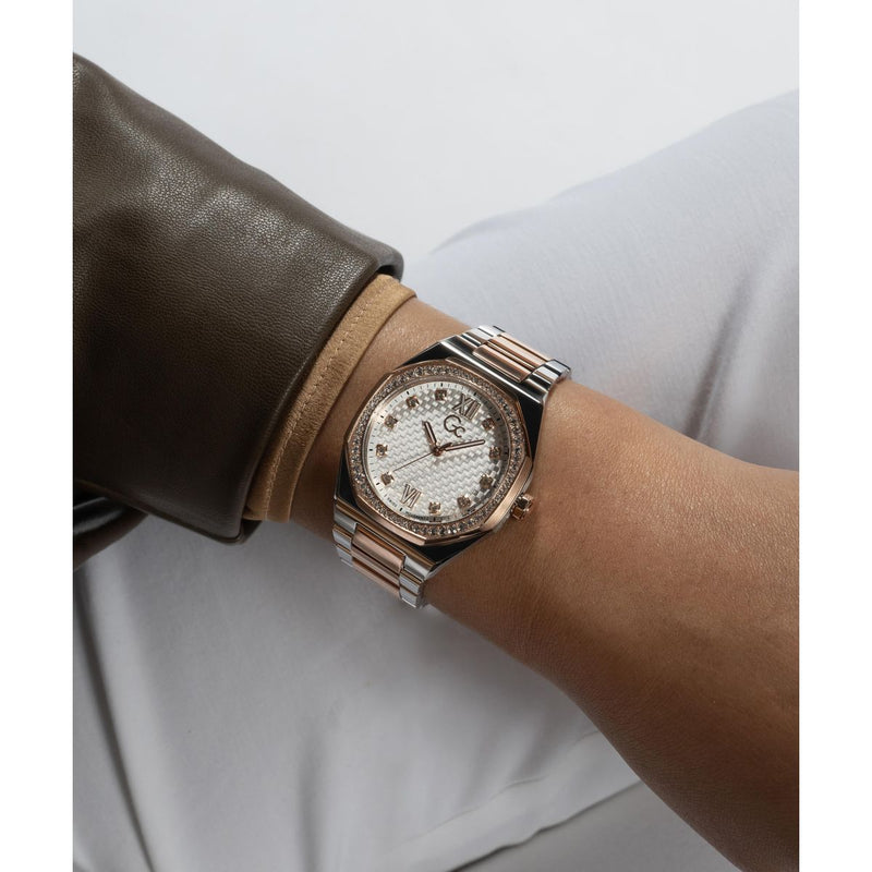 Gc Sport Chic Silver Tonneau Dial Quartz Analog Women Watch - Guess Collection Watch Gc