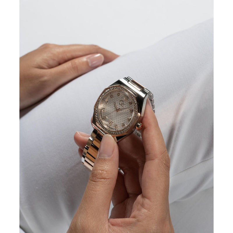 Gc Sport Chic Silver Tonneau Dial Quartz Analog Women Watch - Guess Collection Watch Gc