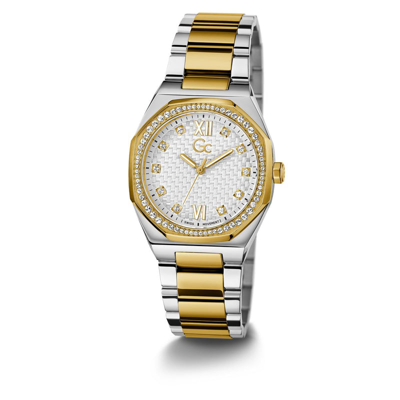 Gc Sport Chic Silver Tonneau Dial Quartz Analog Women Watch - Guess Collection Watch Gc