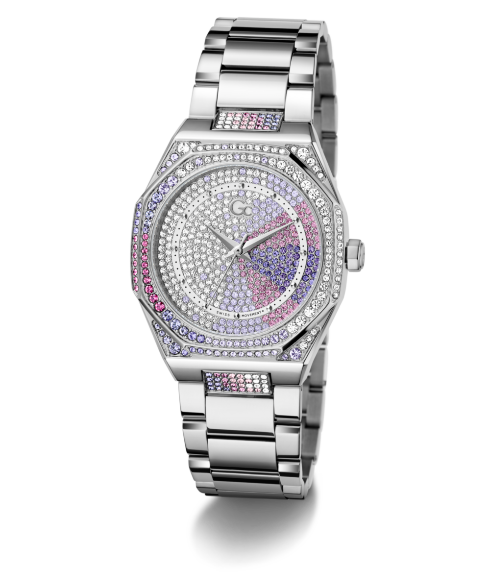Gc Coussin Sleek Lady Purple Square Quartz Women Watch