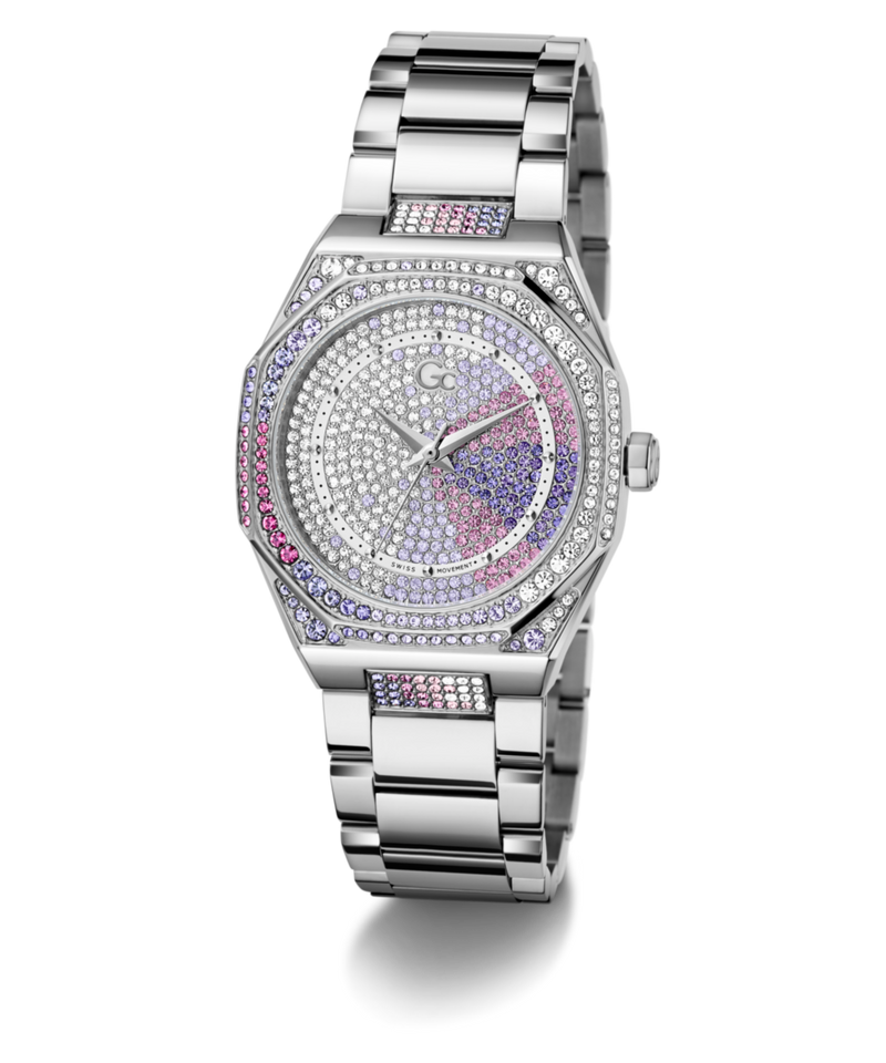 Gc Coussin Sleek Lady Purple Square Quartz Women Watch Watch Gc