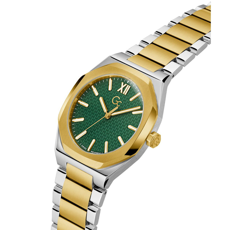 Gc Sport Chic Silver Tonneau Dial Quartz Analog Men Watch - Guess Collection Watch Gc