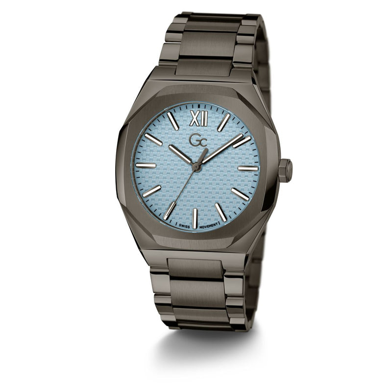 Gc Blue Tonneau Dial Quartz Analog Men Watch - Guess Collection Watch Gc