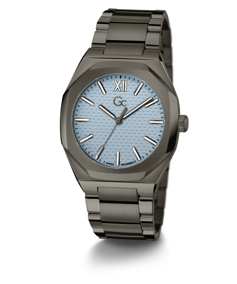 Gc Blue Tonneau Dial Quartz Analog Men Watch - Guess Collection Watch Gc