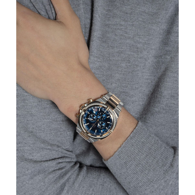 Gc Sport Chic Silver Round Dial Quartz Men Watch - Guess Collection Watch Gc