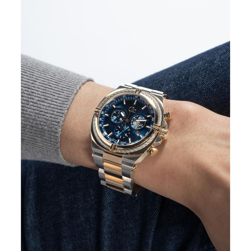Gc Sport Chic Silver Round Dial Quartz Men Watch - Guess Collection Watch Gc