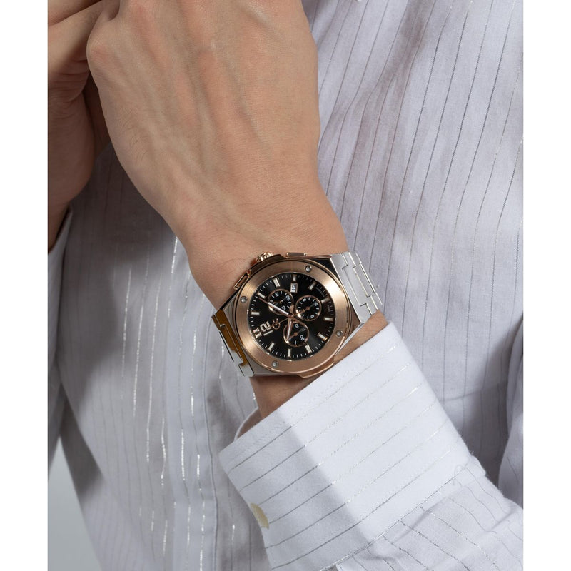 Gc Sport Chic Silver Round Dial Quartz Men Watch - Guess Collection Watch Gc