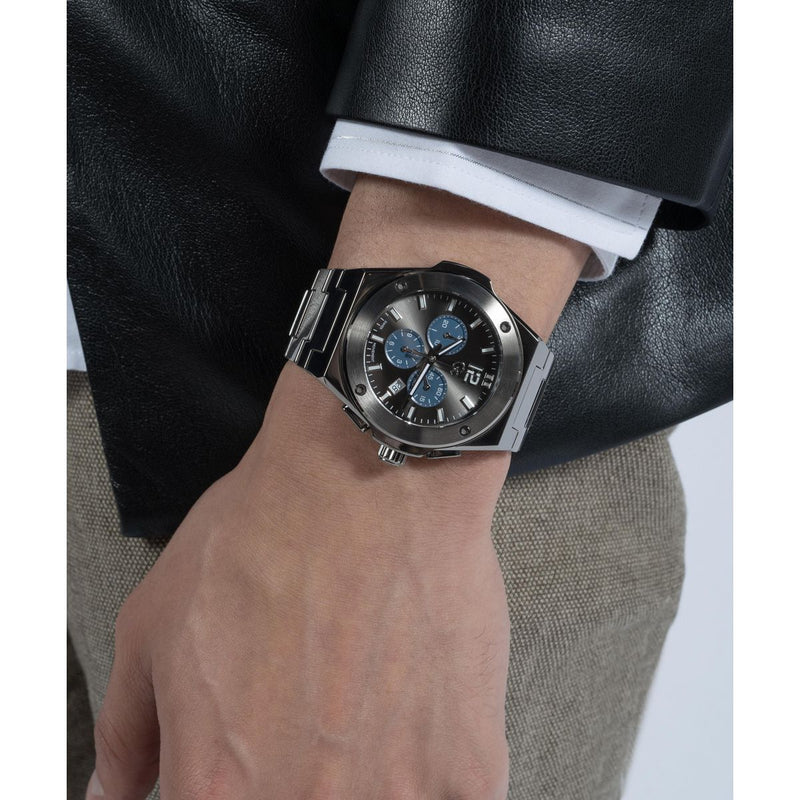 Gc Sport Chic Gunmetal Round Dial Quartz Men Watch - Guess Collection Watch Gc