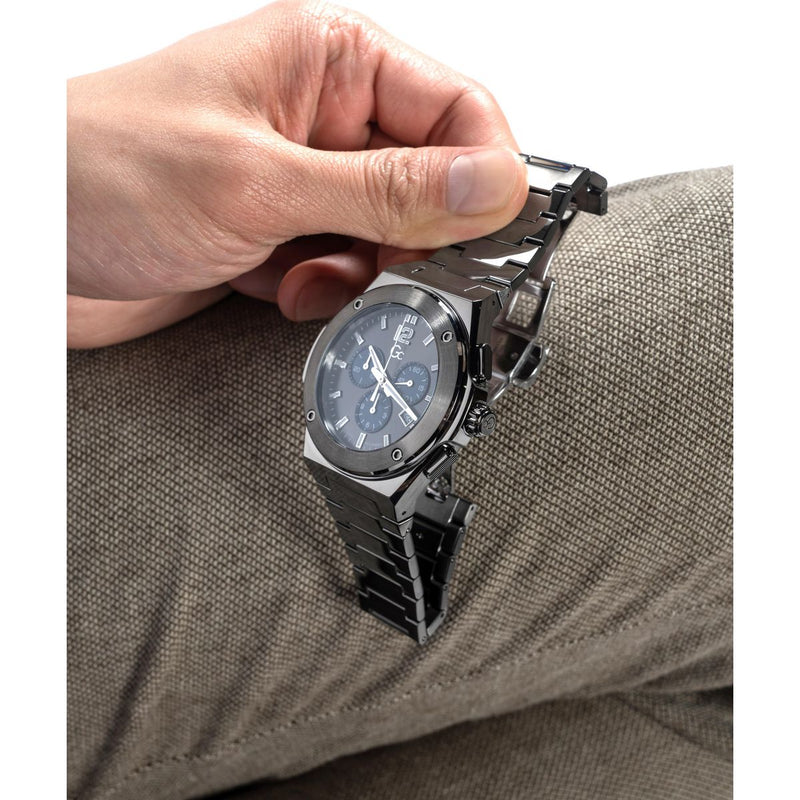 Gc Sport Chic Gunmetal Round Dial Quartz Men Watch - Guess Collection Watch Gc