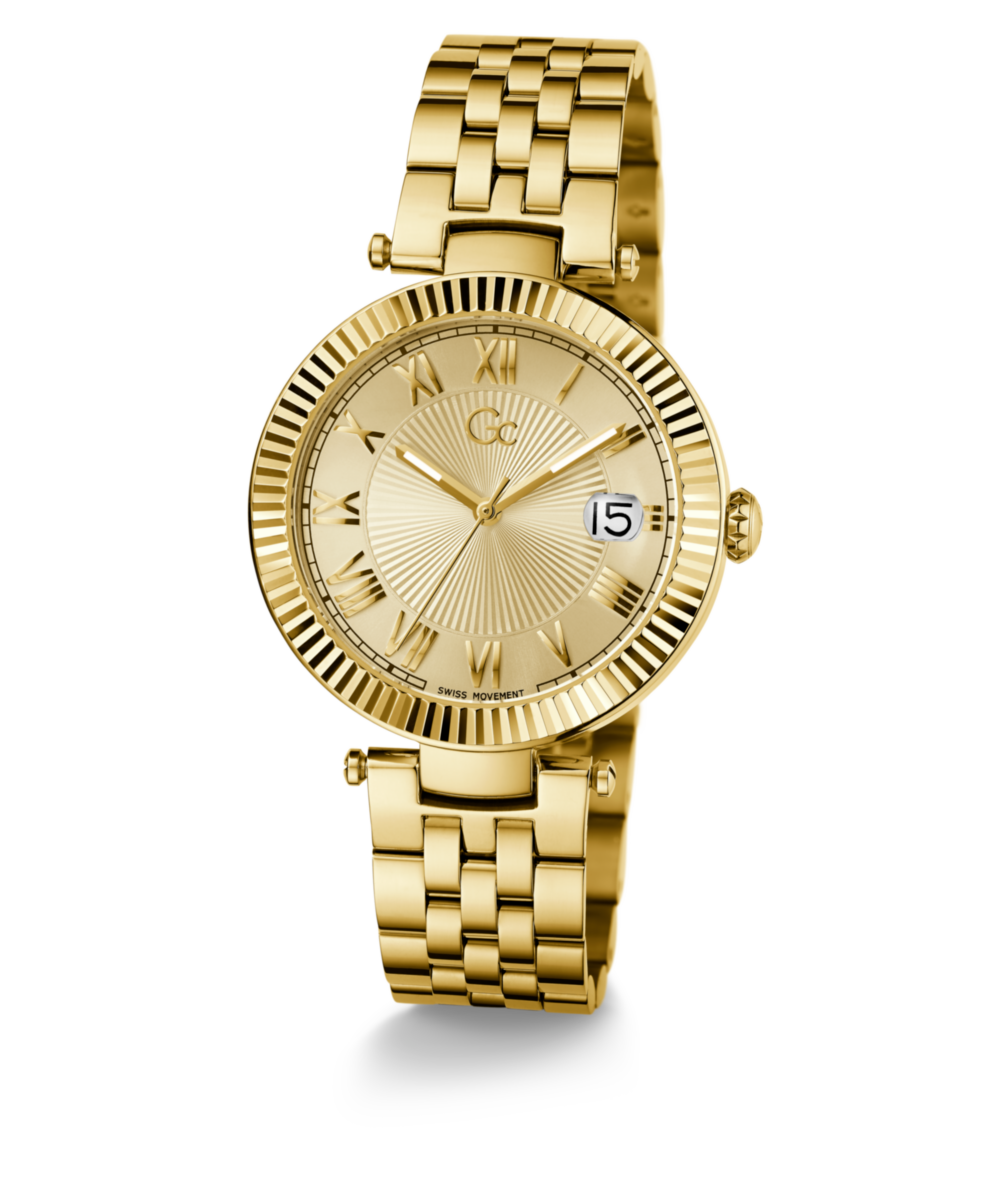 GC Flair Yellow Gold Round Dial Analog Women's Watch - Z36002L6MF