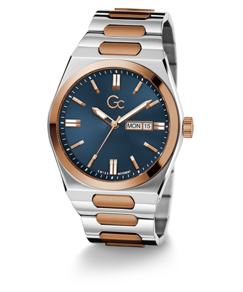 Gc Prodigy Blue Round Dial Quartz Analog Men Watch - Guess Collection Watch Gc