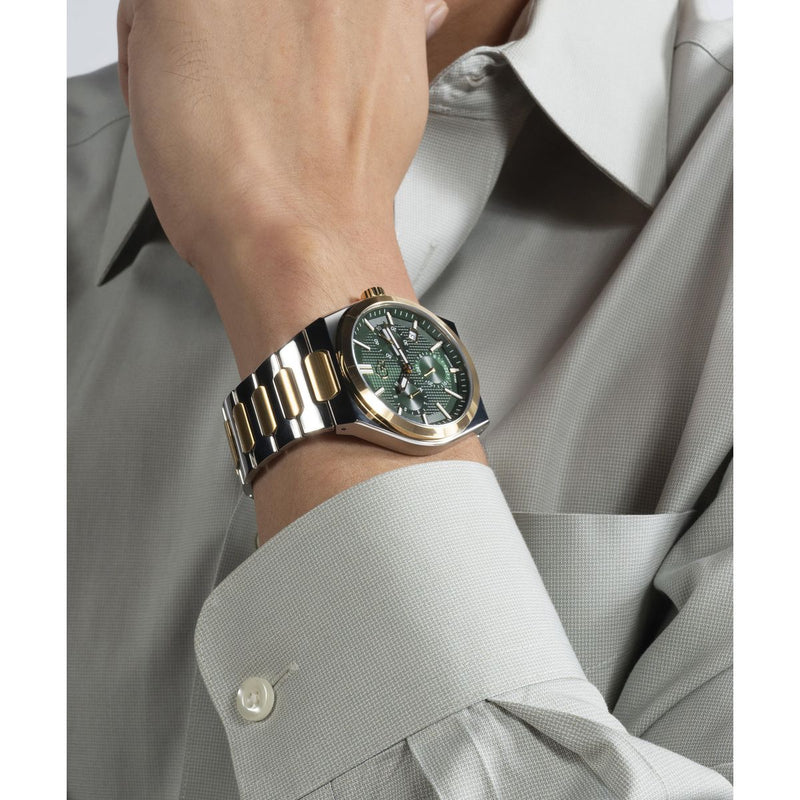 Gc Prodigy Green Round Dial Quartz Analog Men Watch - Guess Collection Watch Gc