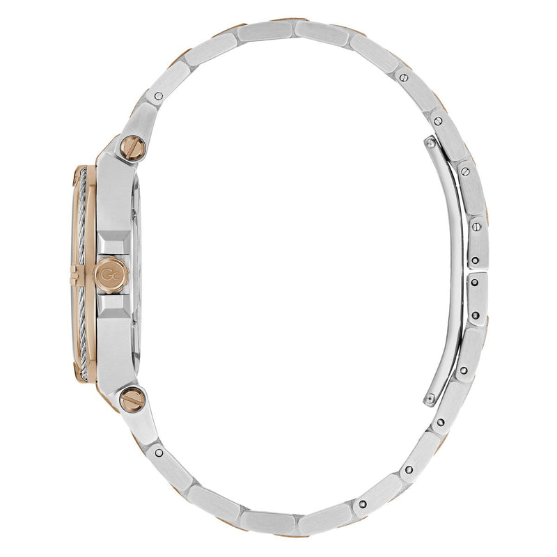 Gc IronClass White Round Dial Quartz Analog Women Watch - Guess Collection Watch Gc