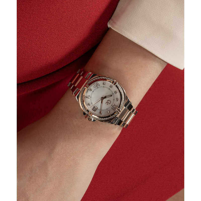 Gc IronClass White Round Dial Quartz Analog Women Watch - Guess Collection Watch Gc