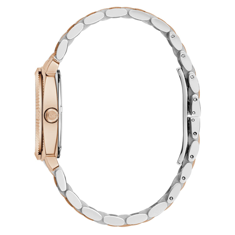 Gc Flair White Rose Gold Dial Quartz Analog Women Watch - Guess Collection Watch Gc