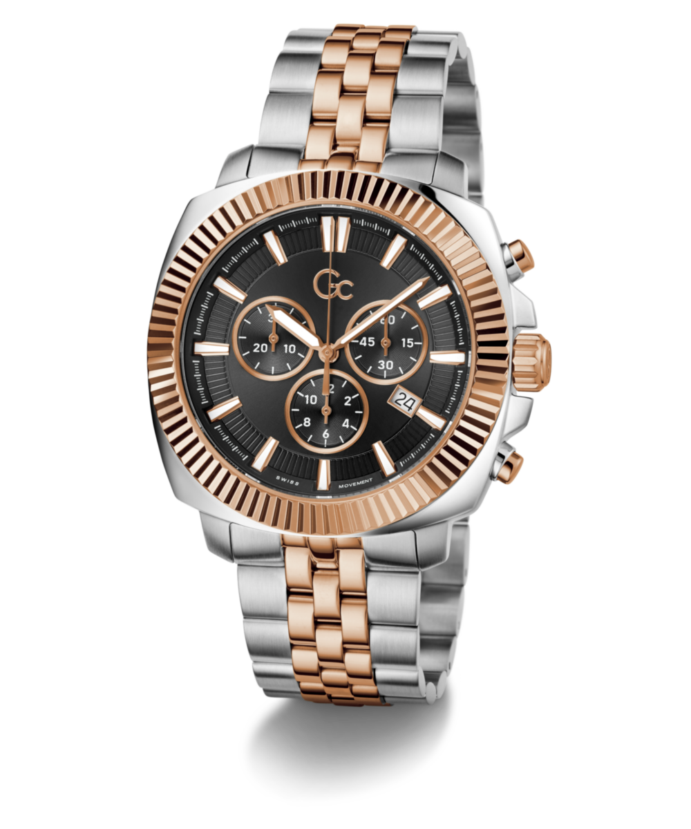 Gc Flair Black Square Dial Quartz Analog Men Watch - Guess Collection