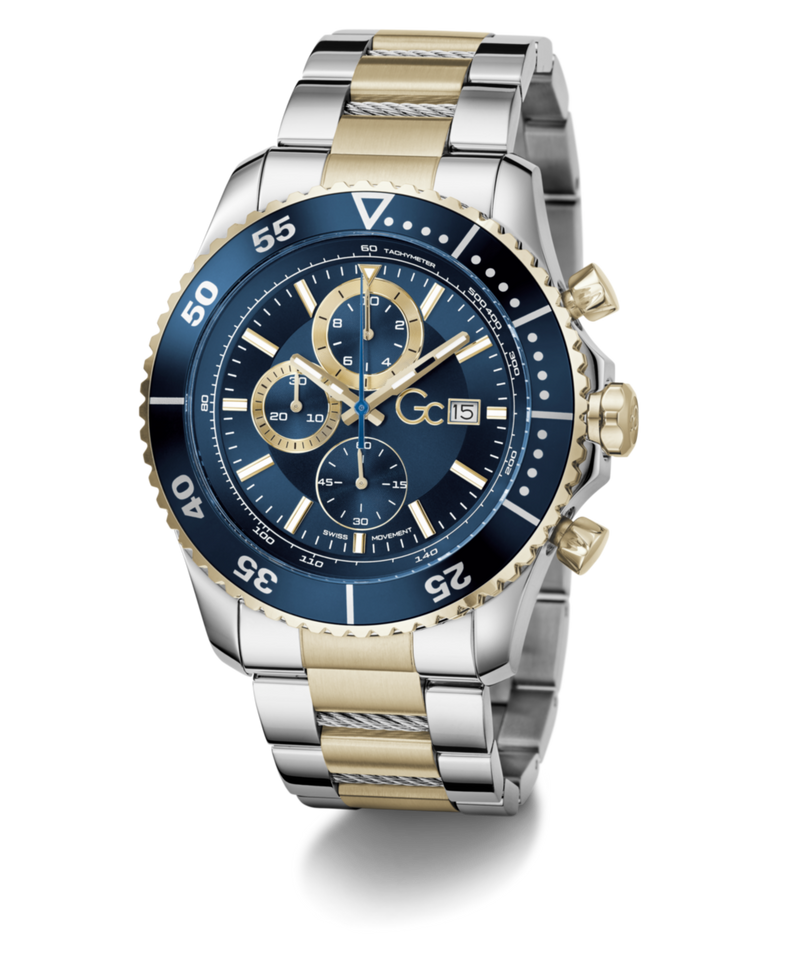 Gc Speedracer Blue Round Quartz Men Watch - Guess Collection Watch Gc