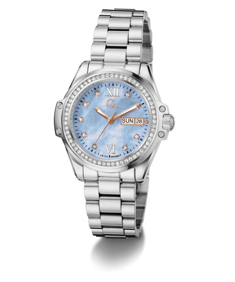 Gc Bolt Lady Blue Round Quartz Women Watch Watch Gc