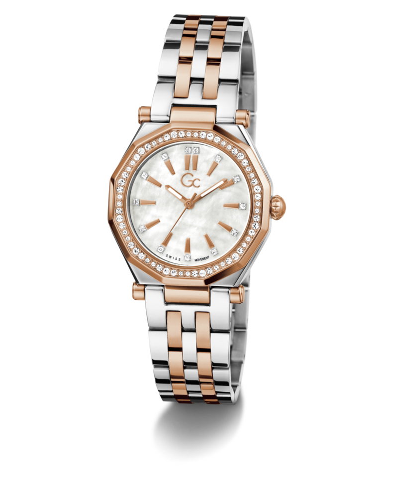 Gc Gleam White Round Quartz Women Watch - Guess Collection Watch Gc