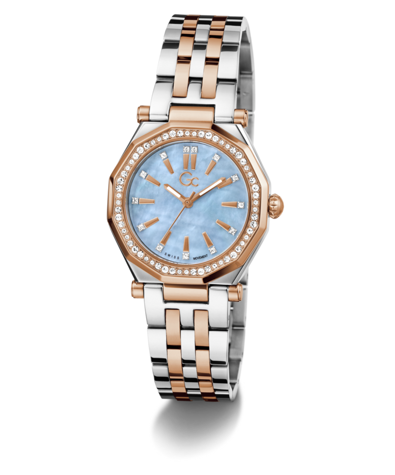 Gc Gleam Blue Round Quartz Women Watch - Guess Collection Watch Gc
