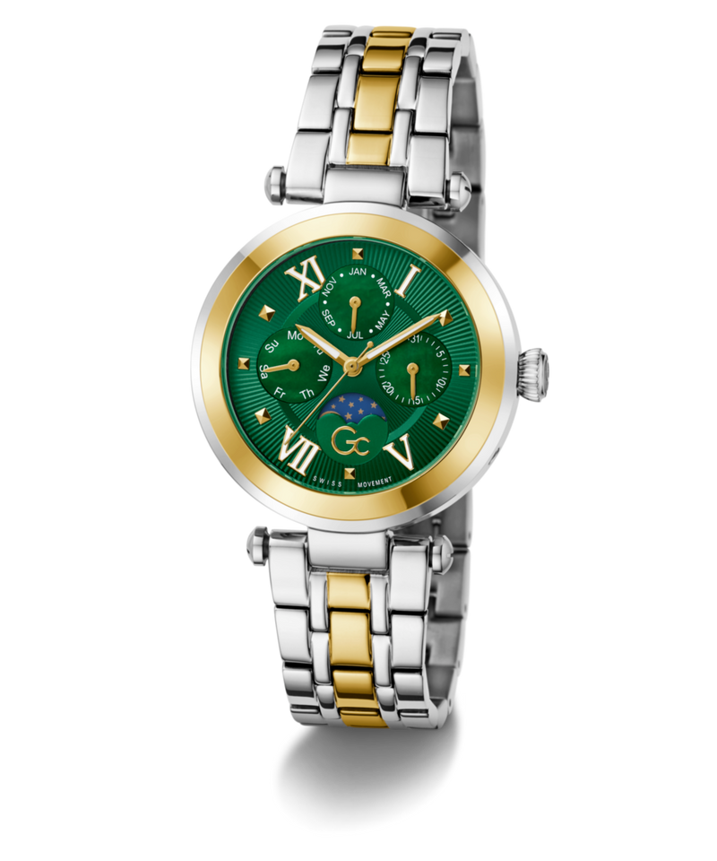 Gc Topchic Green Round Quartz Women Watch Watch Gc