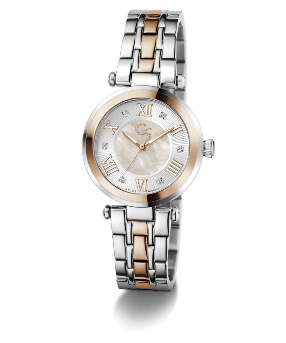 Gc Round 32mm White Dial Analog Women Watch - Z63002L3