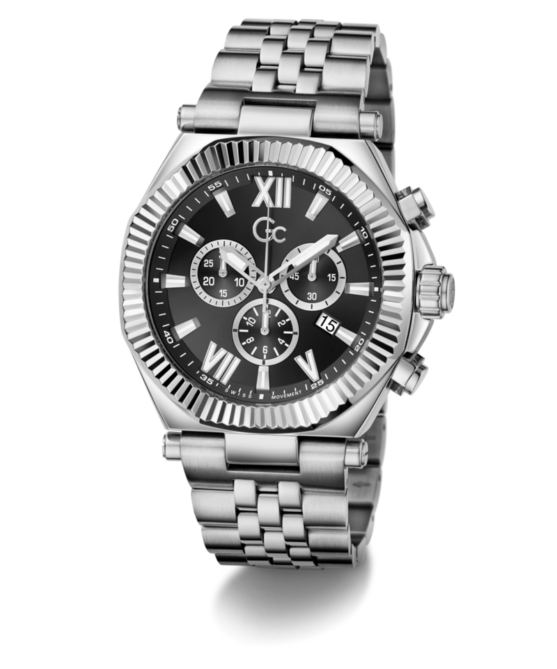 Gc Atlas Black Round Quartz Men Watch Watch Gc