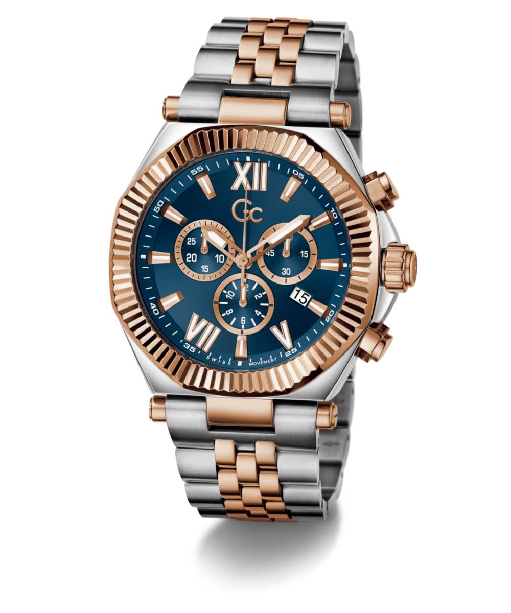 Gc Atlas Blue Round Quartz Men Watch