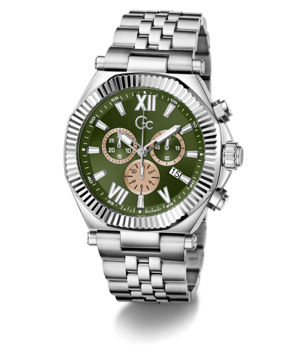 Gc Atlas Green Round Quartz Men Watch