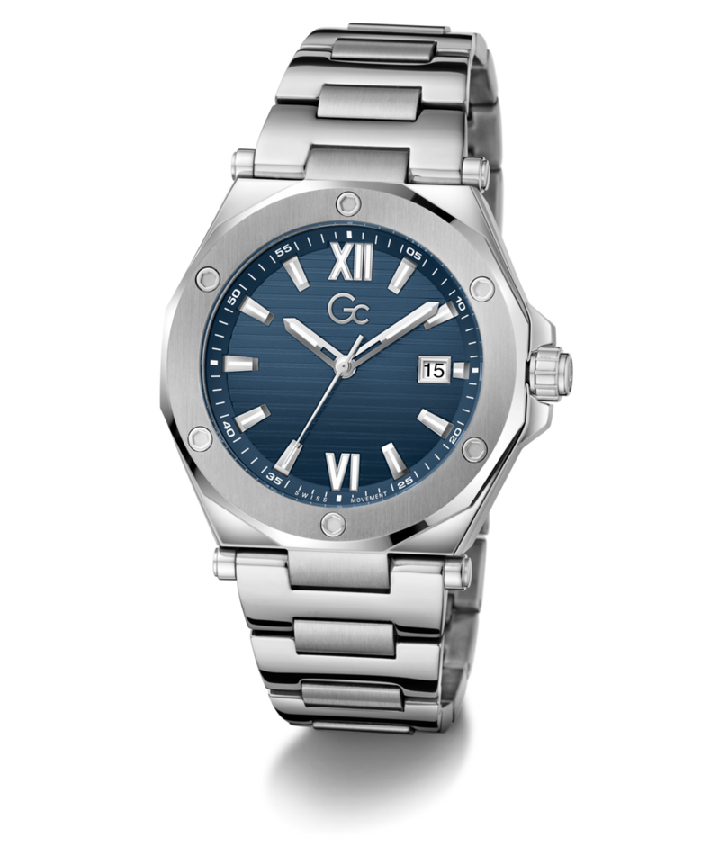 Gc Legacy Sleek Blue Round Quartz Men Watch Watch Gc
