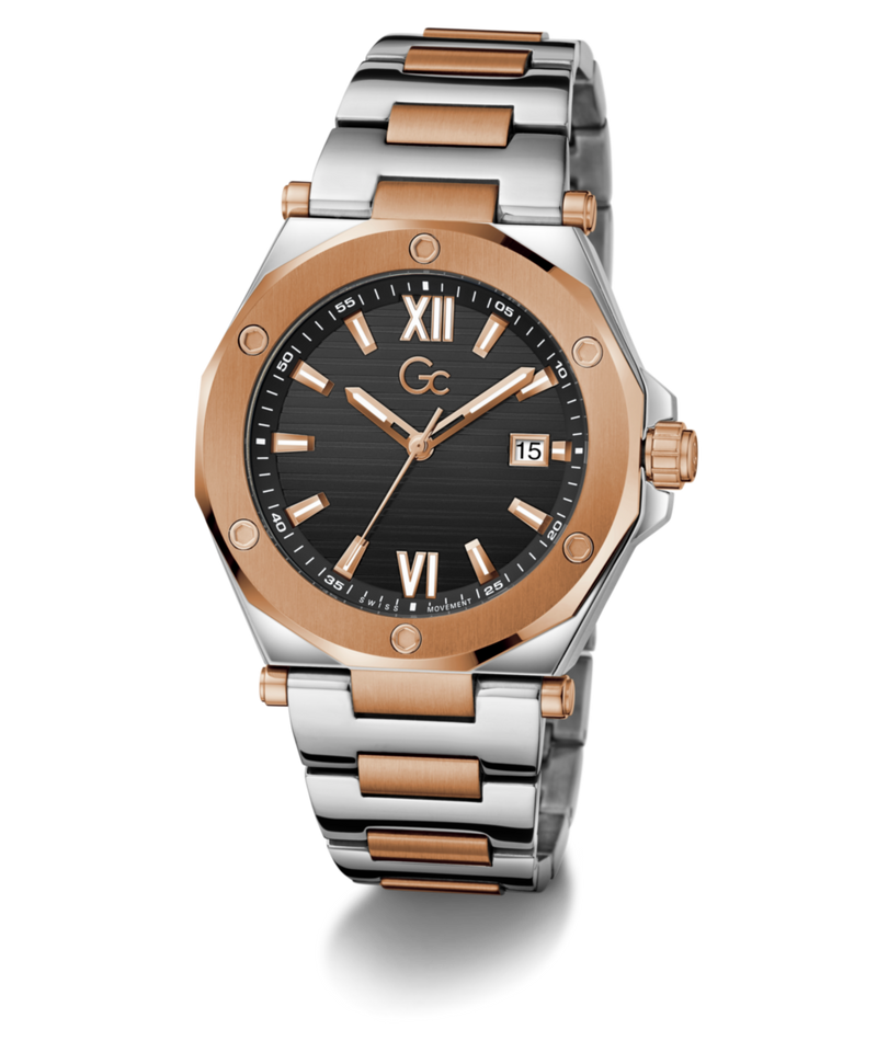 Gc Legacy Sleek Black Round Quartz Men Watch Watch Gc