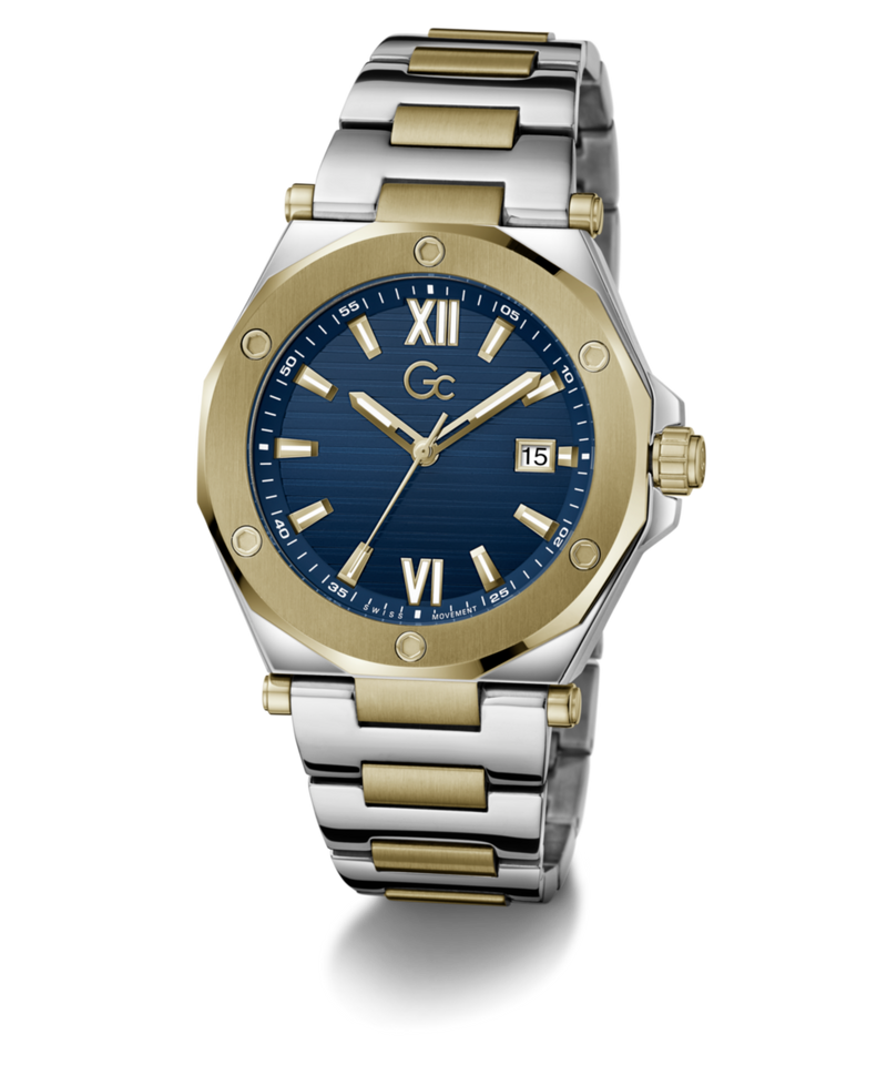 Gc Legacy Sleek Blue Round Quartz Men Watch Watch Gc