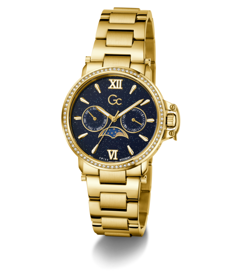 Gc Round 36mm Blue Dial Analog Women Watch - Z69004L7 Watch Gc