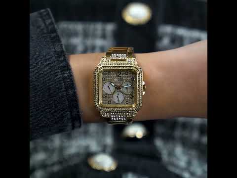 Guess Deco Gold Square Dial Multi-function Women Watch Watch Guess
