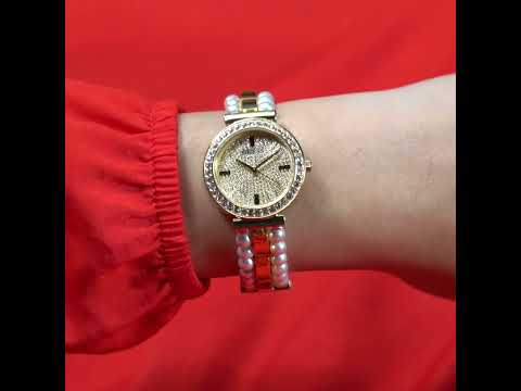 Guess Gala Champagne Round Dial Analog Women Watch Watch Guess