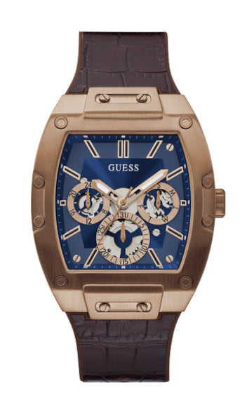 Guess Phoenix Blue Tonneau Dial Multi-function Men Watch Watch Guess