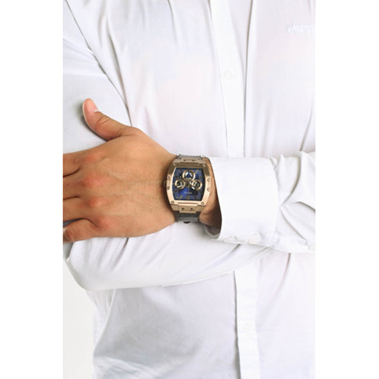 Guess Phoenix Blue Tonneau Dial Multi-function Men Watch Watch Guess