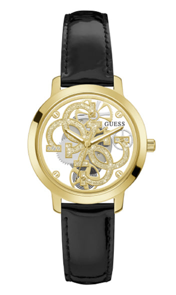 Guess Quattro Clear Gold Dial Women Watch Watch Guess
