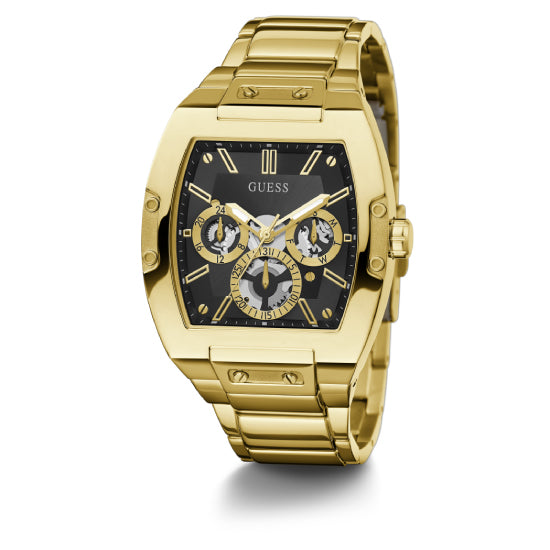 Guess Phoenix Gold Square Dial Multi-function Men Watch Watch Guess