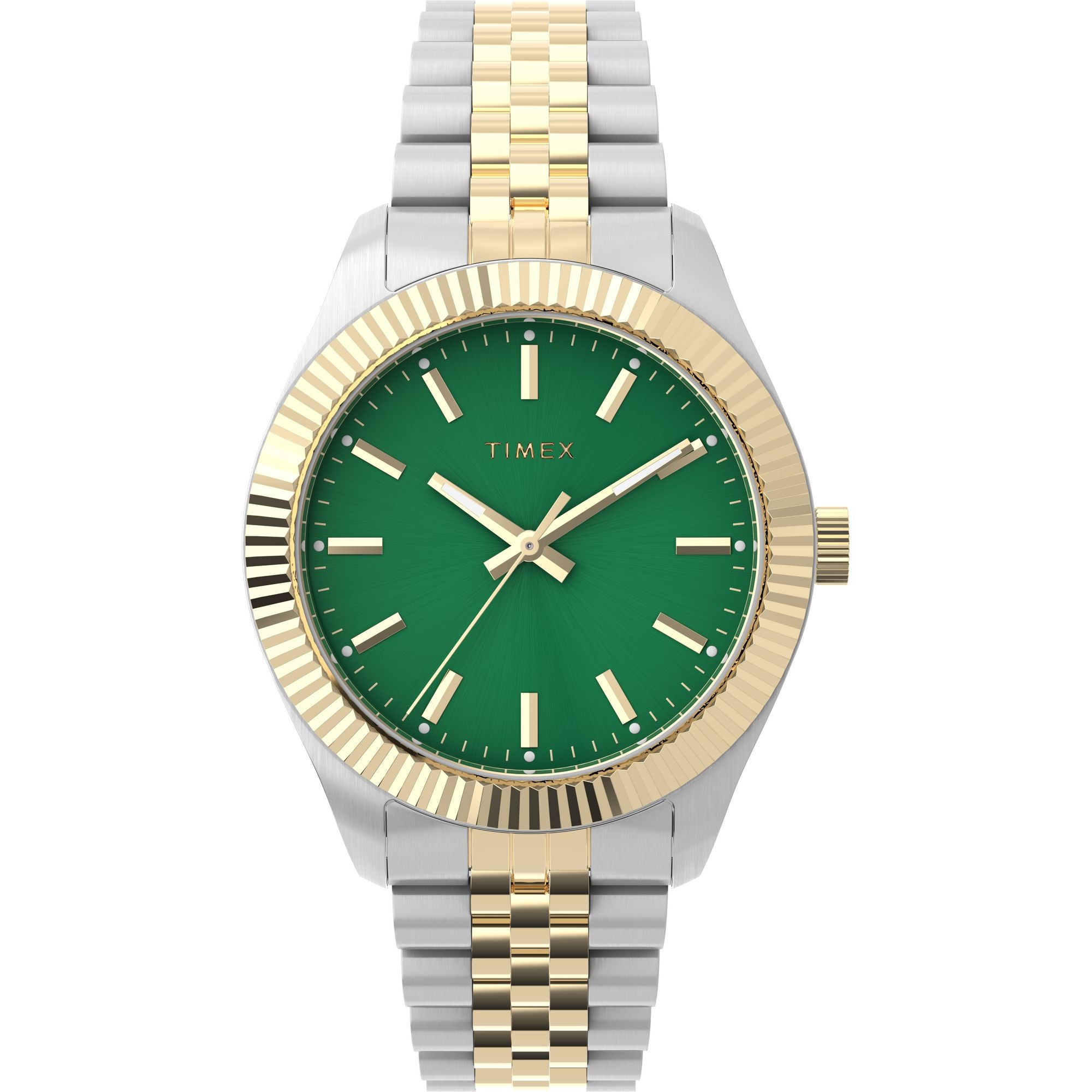 Timex Trend Round 36mm Green Dial Analog Women Watch - TW2W87400IK Watch Timex