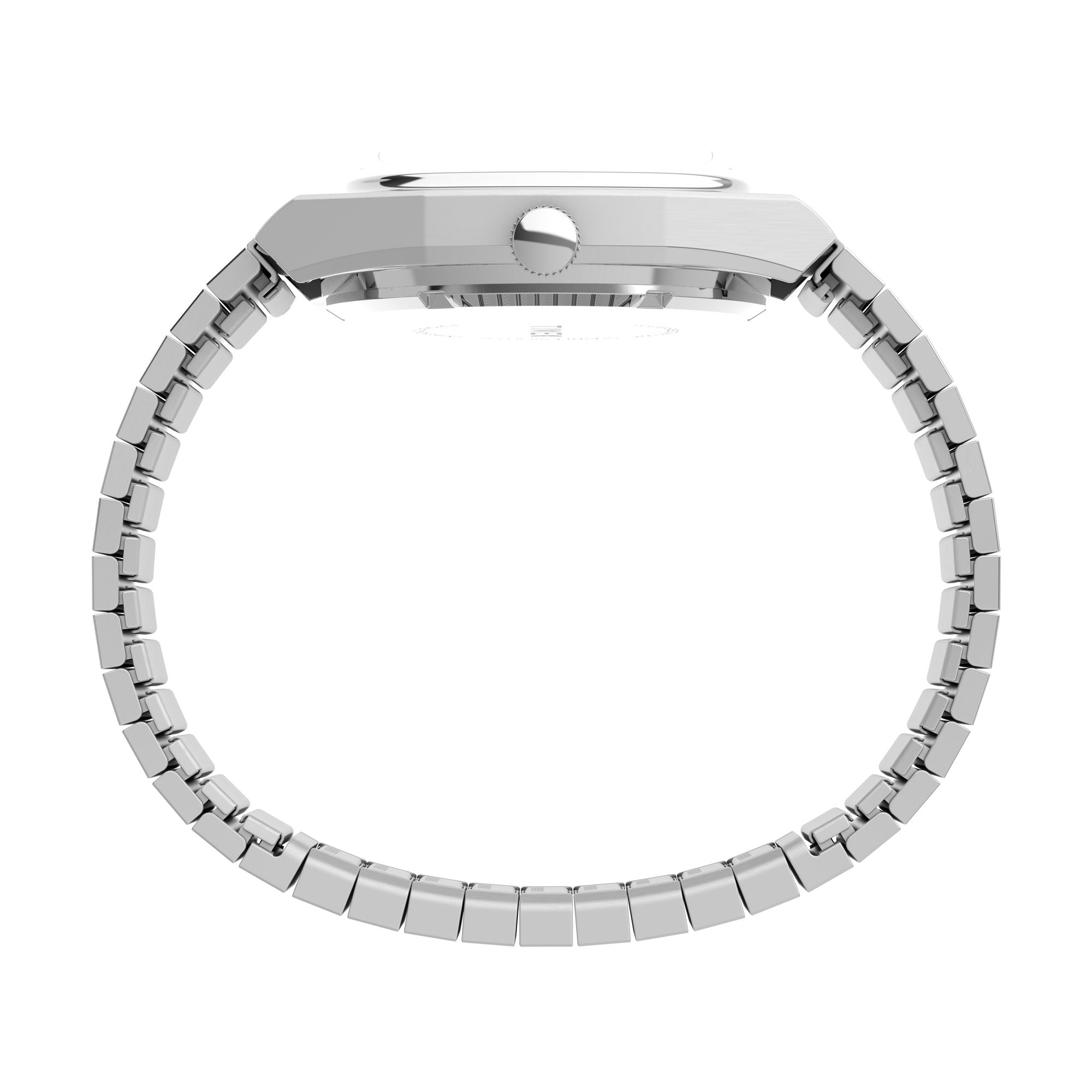 Timex E Line Reissue Silver Rectangle Mechanical Automatic Men Watch