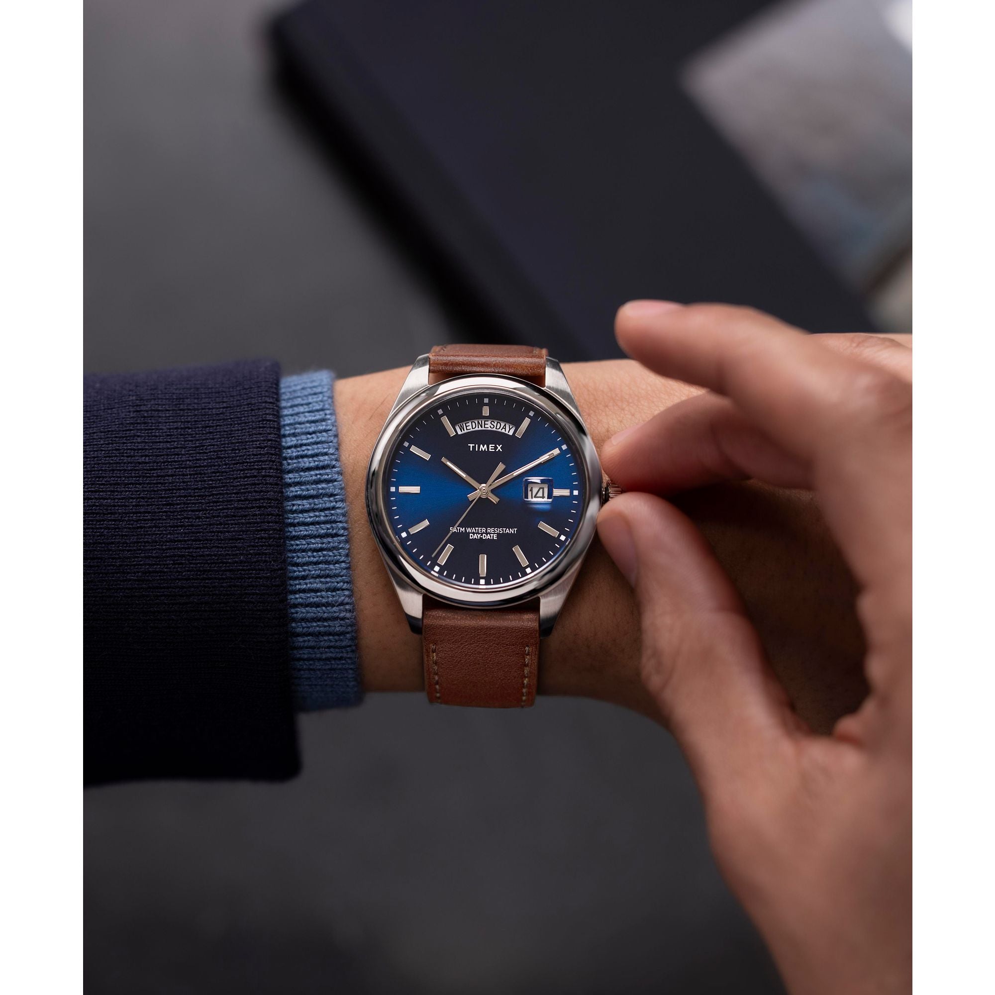 Timex Trend Legacy Blue Round Quartz Men Watch