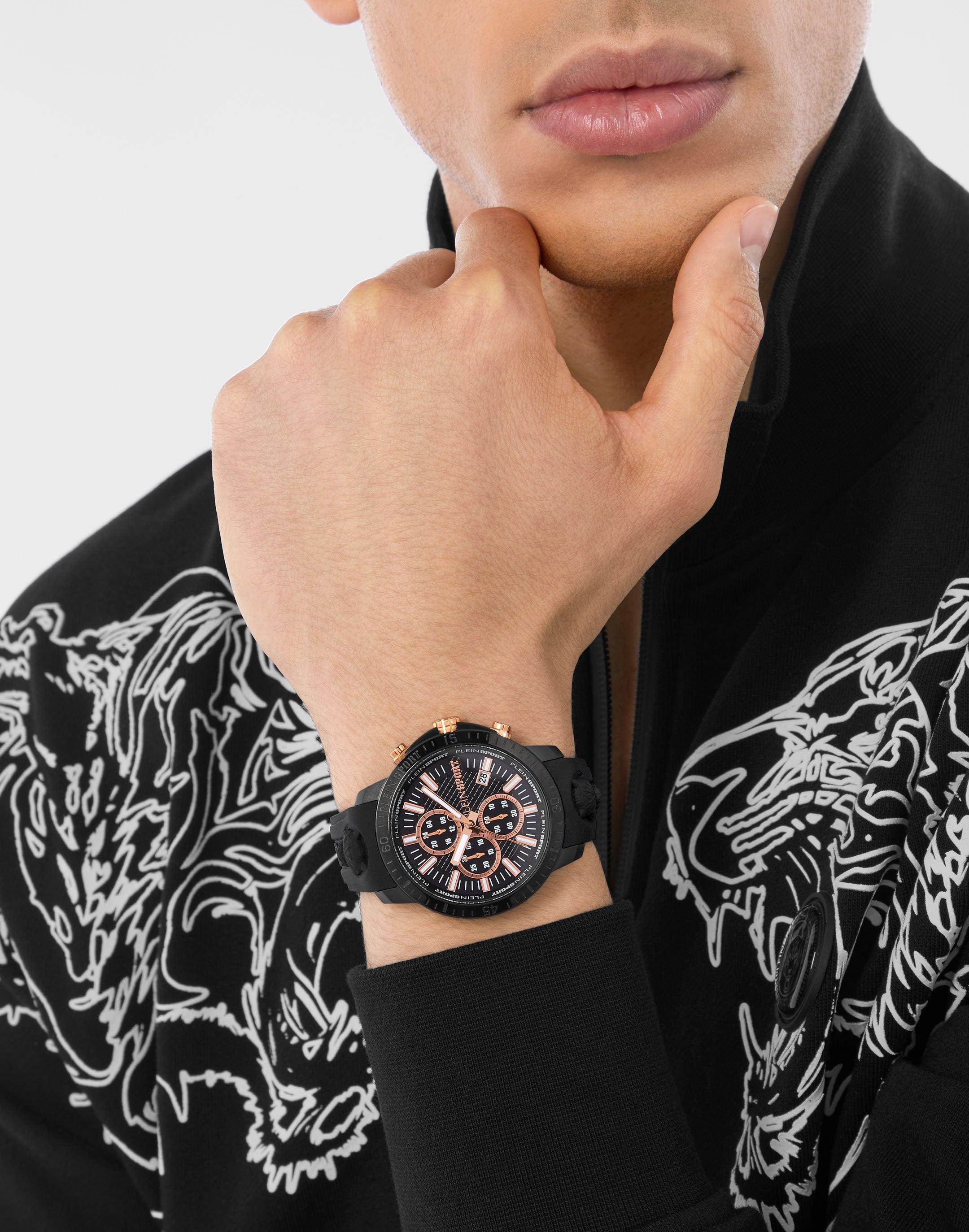 Plein Sport Plein Gain Black Round Quartz Men Watch