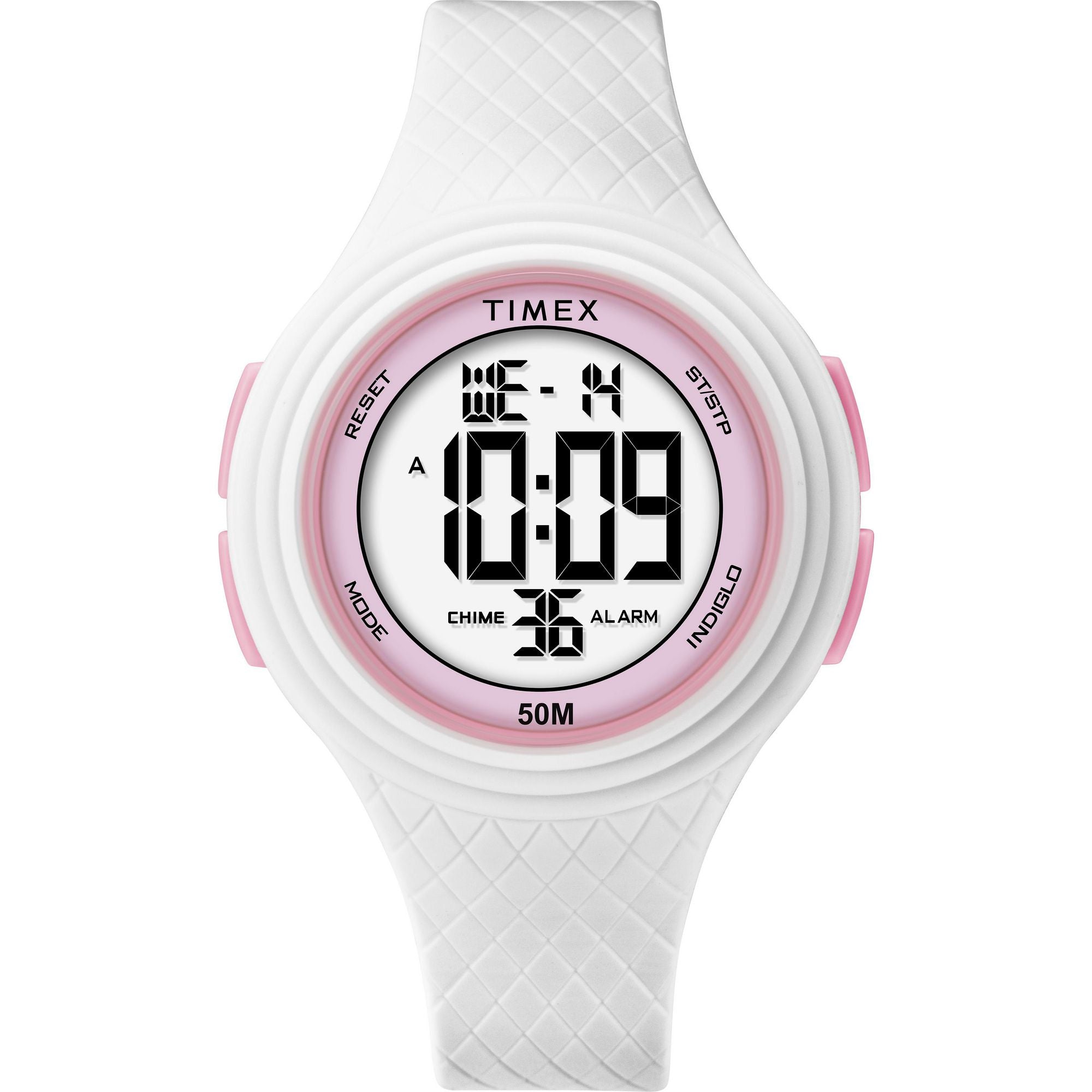 Timex Silver Round Dial Quartz Digital Women Watch