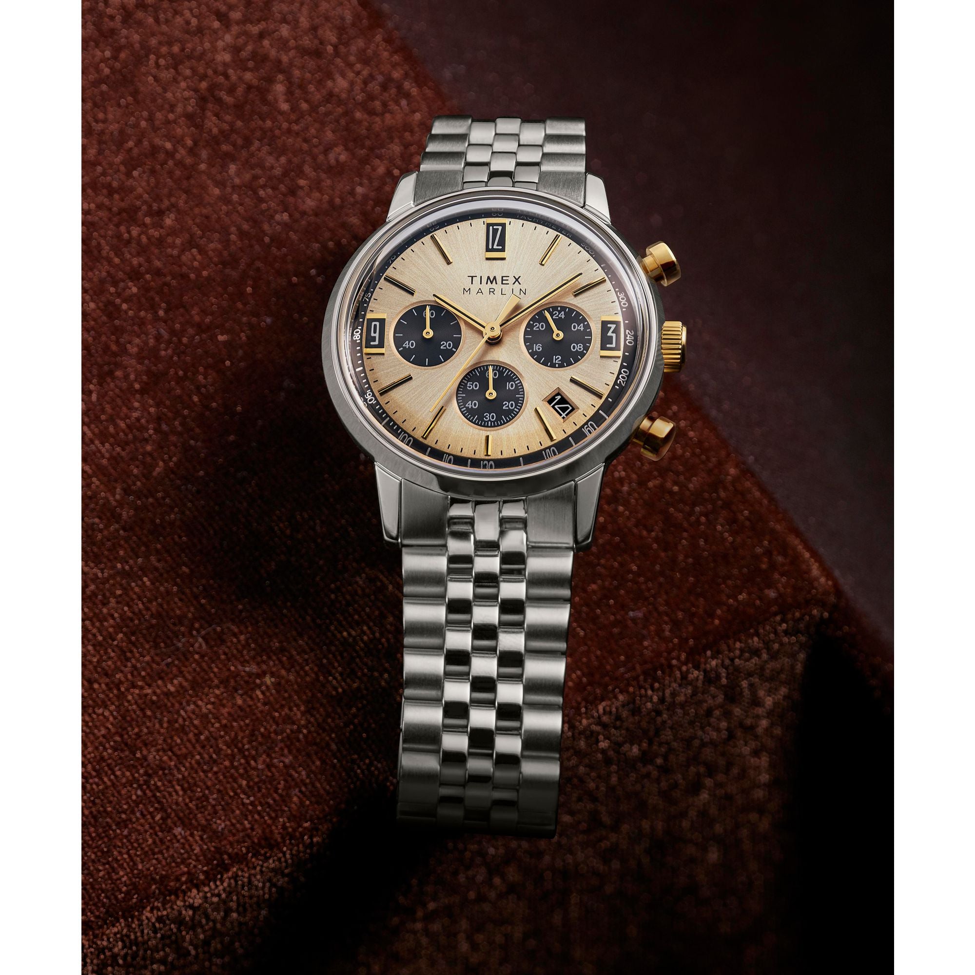 TIMEX Marlin Champagne Round Dial Analog Men's Watch - TWEG26713 Watch Timex