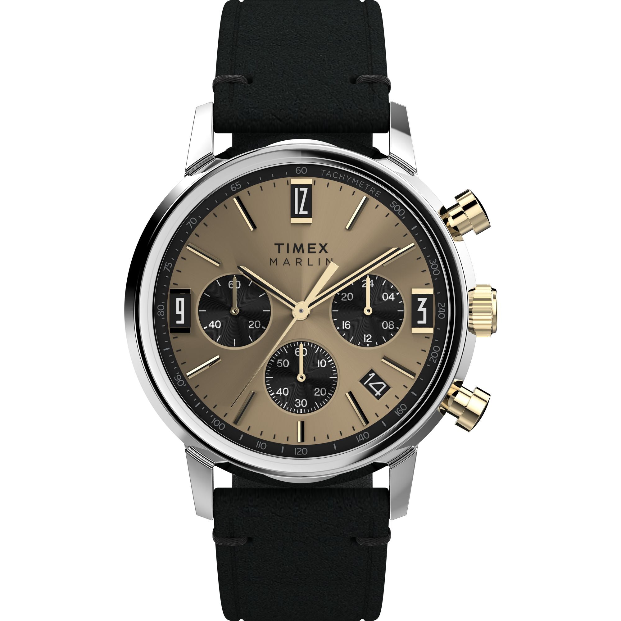 Timex Marlin Champagne Round Quartz Men Watch Watch Timex