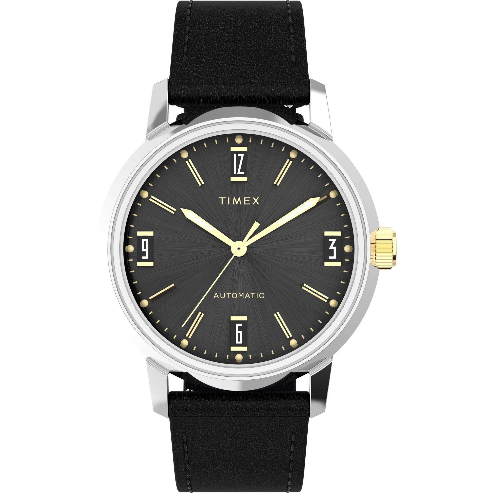 TIMEX Marlin Black Round Dial Mechanical Automatic Men's Watch - TWEG26711 Watch Timex