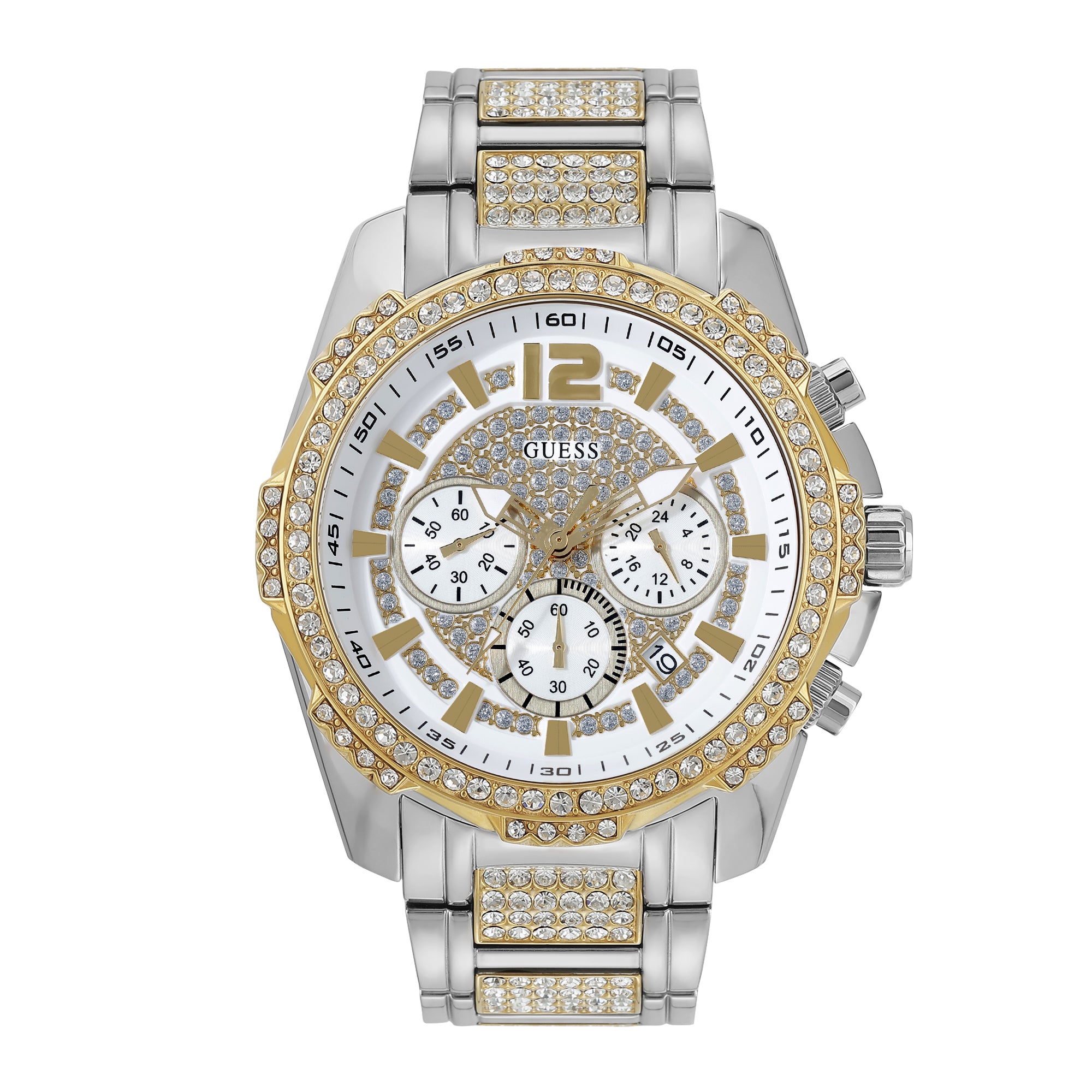 Guess Intrepid White Round Dial Quartz Analog Men Watch Watch Guess