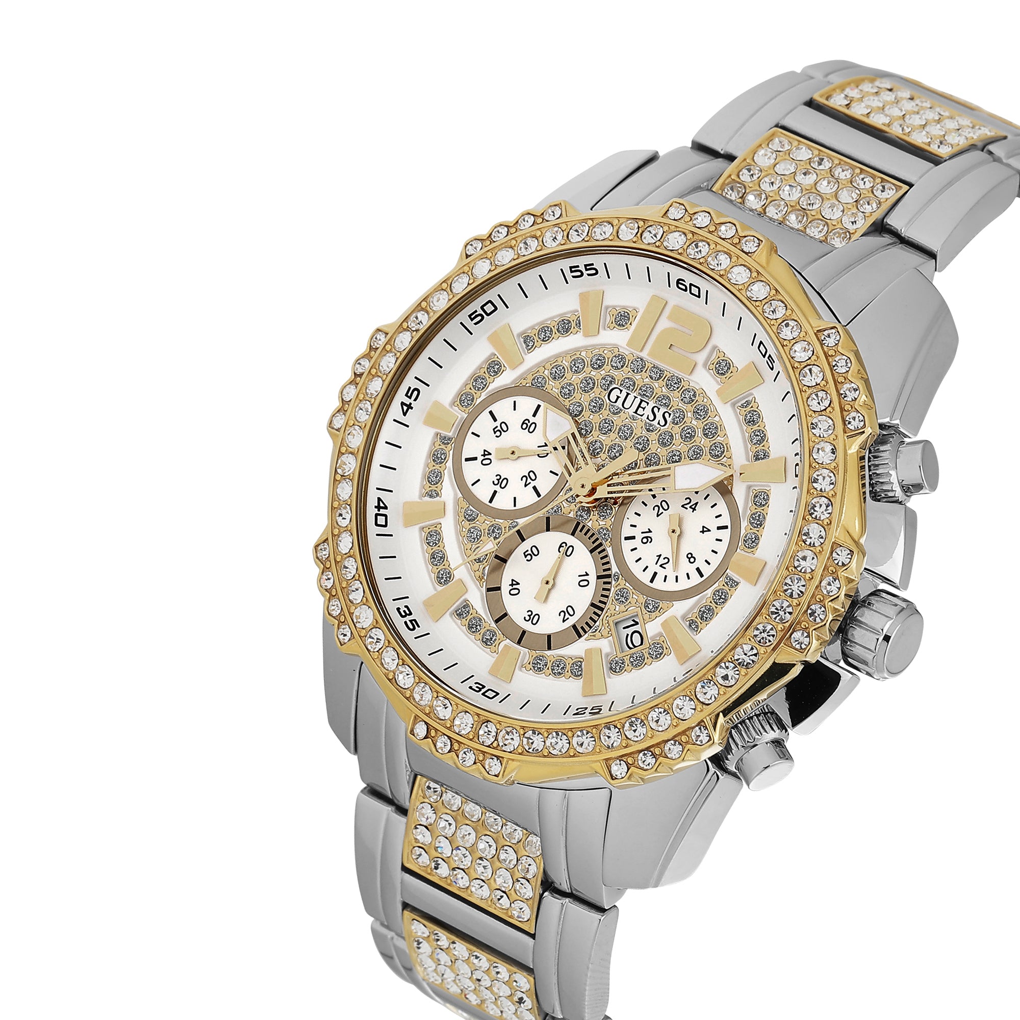 Guess Intrepid White Round Dial Quartz Analog Men Watch